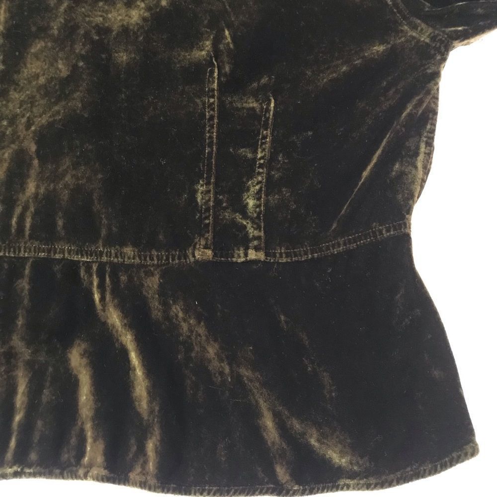 Cut Loose Velvet Blazer in Deep Olive - Picture 5 of 11